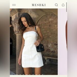 MESHKI Maci Crepe Mini Dress